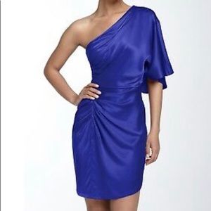 Aidan Mattox One Shoulder Satin Mini Dress